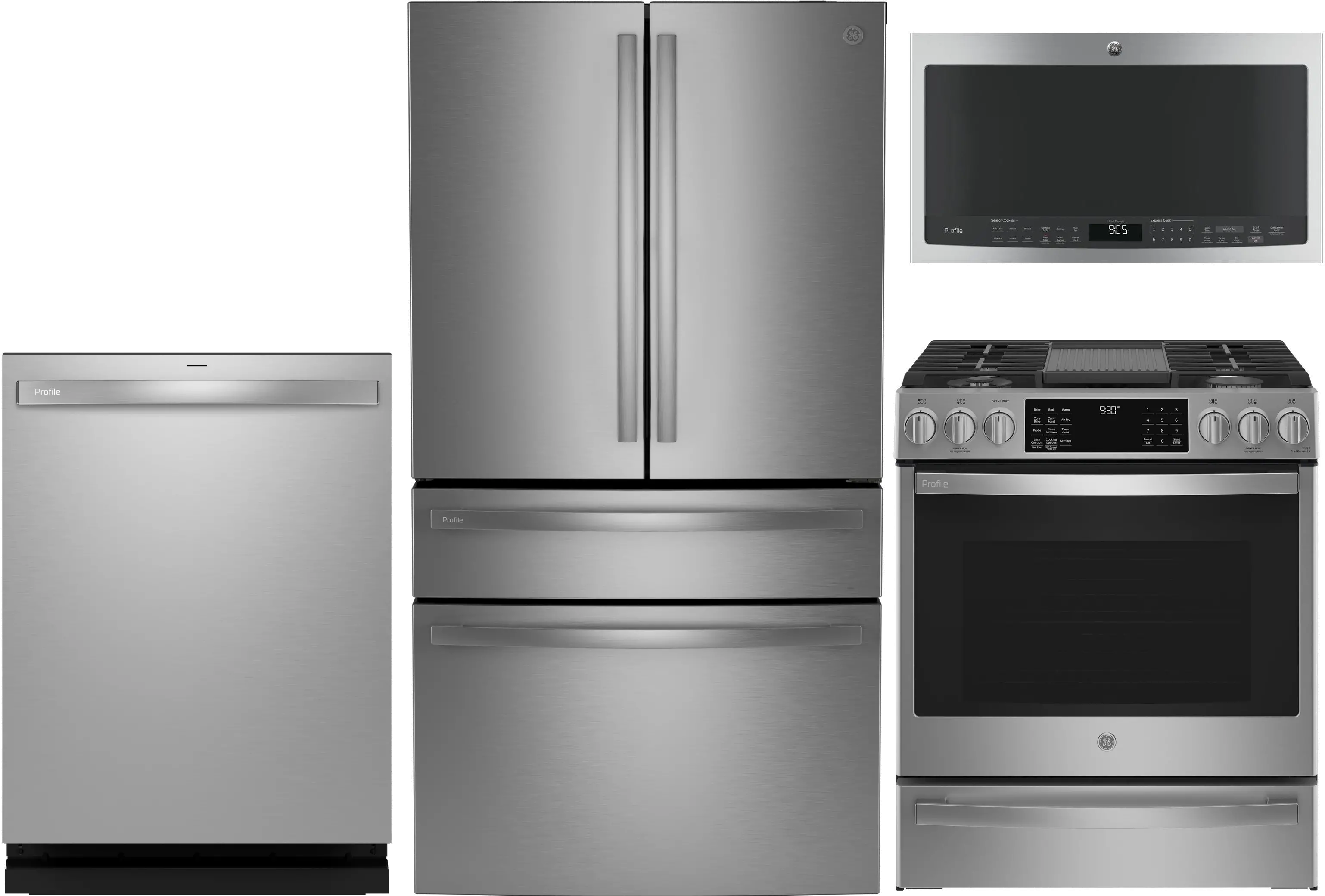 PROF-4PC-PG29.PG930 GE Profile 4-Piece Gas Appliance Package - Stainless Steel-1