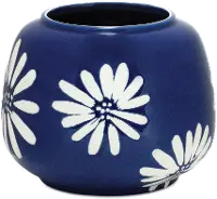 5.5-Inch Blue and White Flower Ceramic Pot