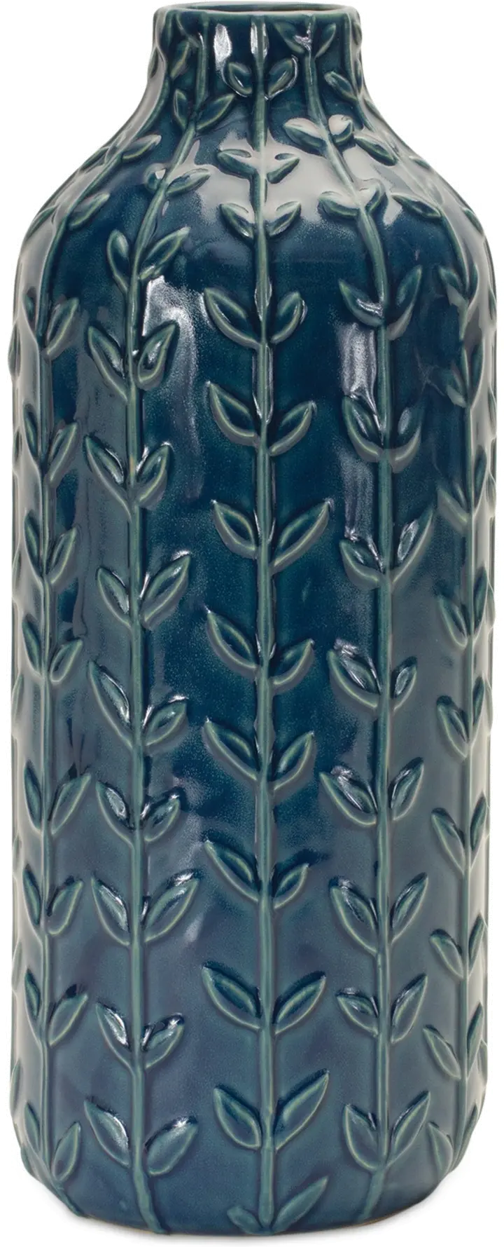 11.25-Inch Blue Ceramic Vase-1