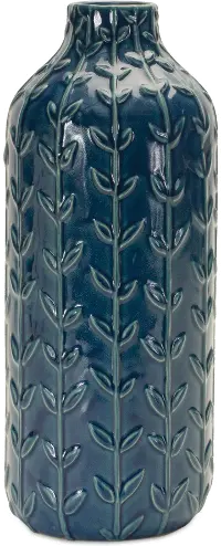 11.25-Inch Blue Ceramic Vase