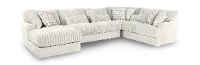 4PC/TITAN/MNST/OPT2 Titan Light Gray 4‑Piece Sectional with Left‑Facing Chaise
