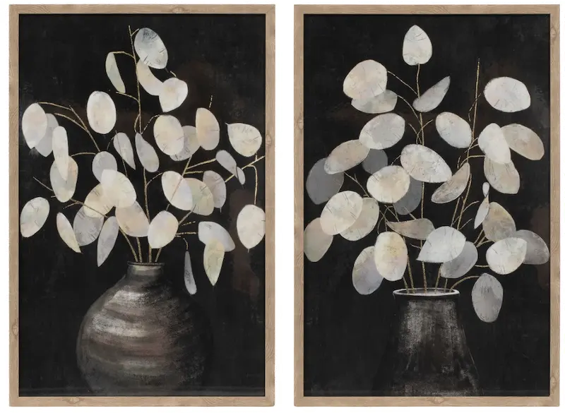 Black and White Assorted Eucalyptus Print