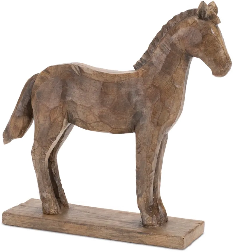Light Brown 8 Inch Horse on Stand