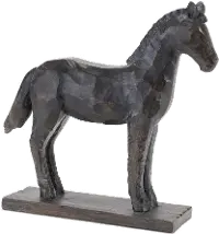 Dark Brown 8 Inch Horse on Stand