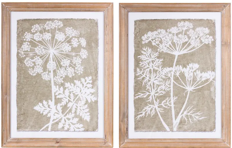 Assorted Floral Wall Art Print with Wood Frame