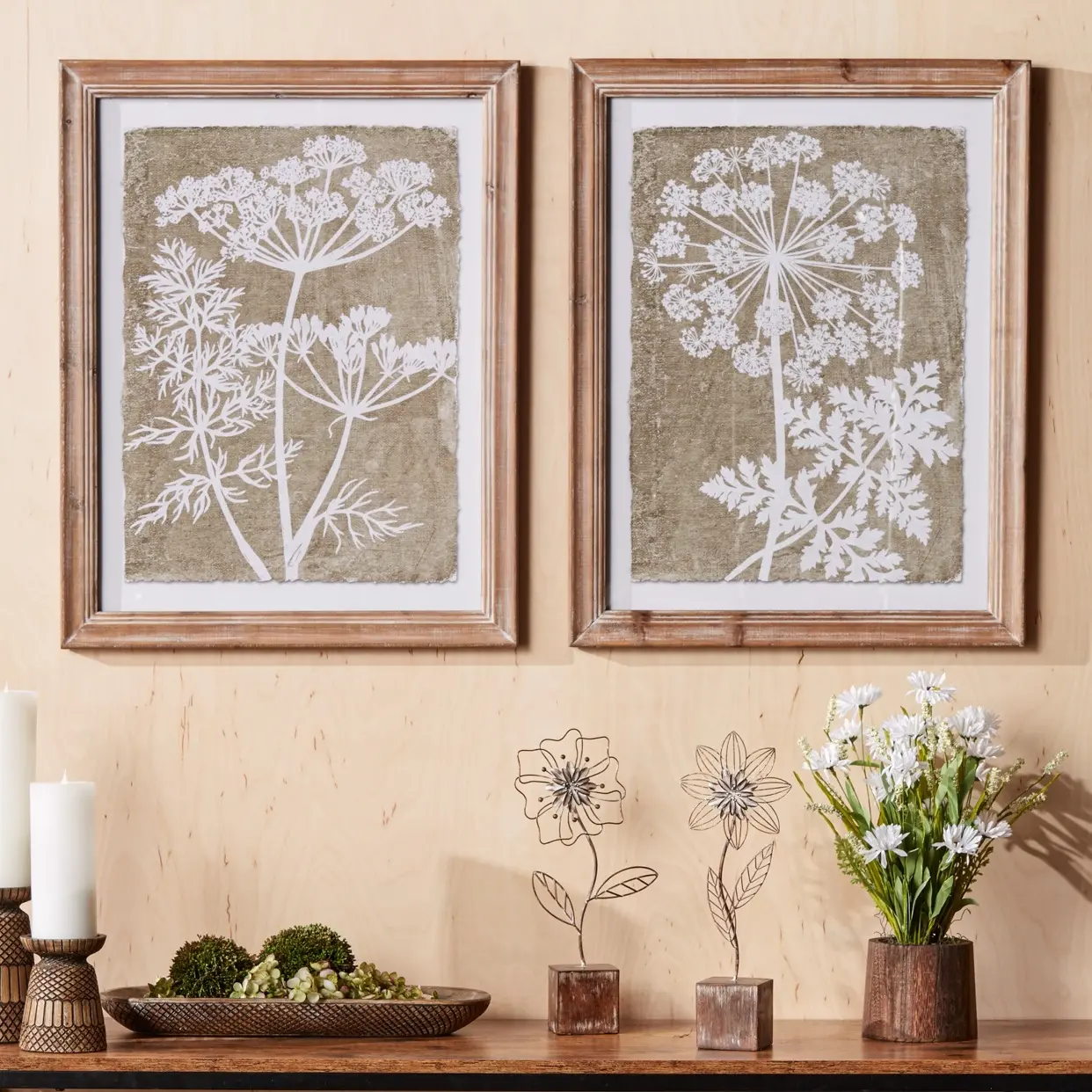 Assorted Floral Wall Art Print with Wood Frame-2