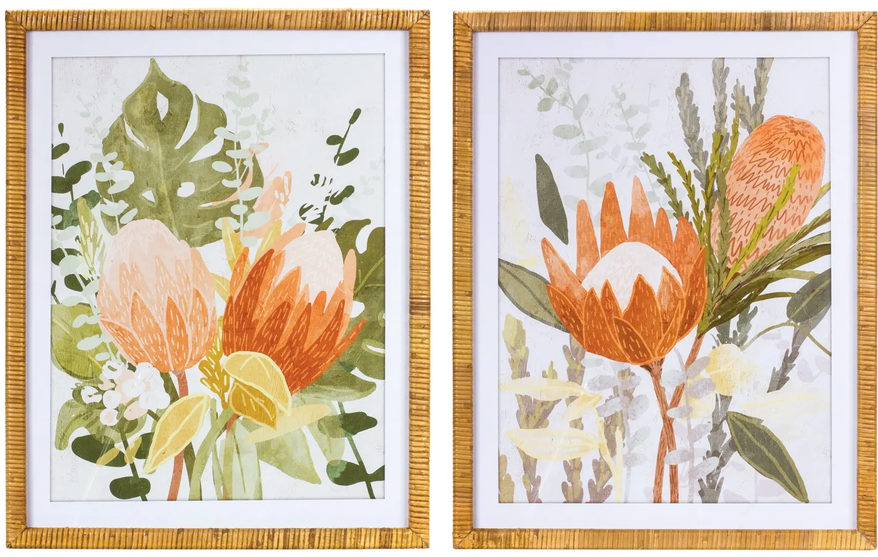 Assorted Wood and Paper Framed Art-4