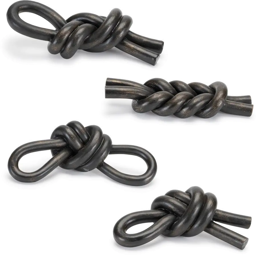 Assorted Black Metal Knot Decor-1