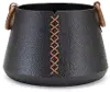 9  Black Iron Round Container