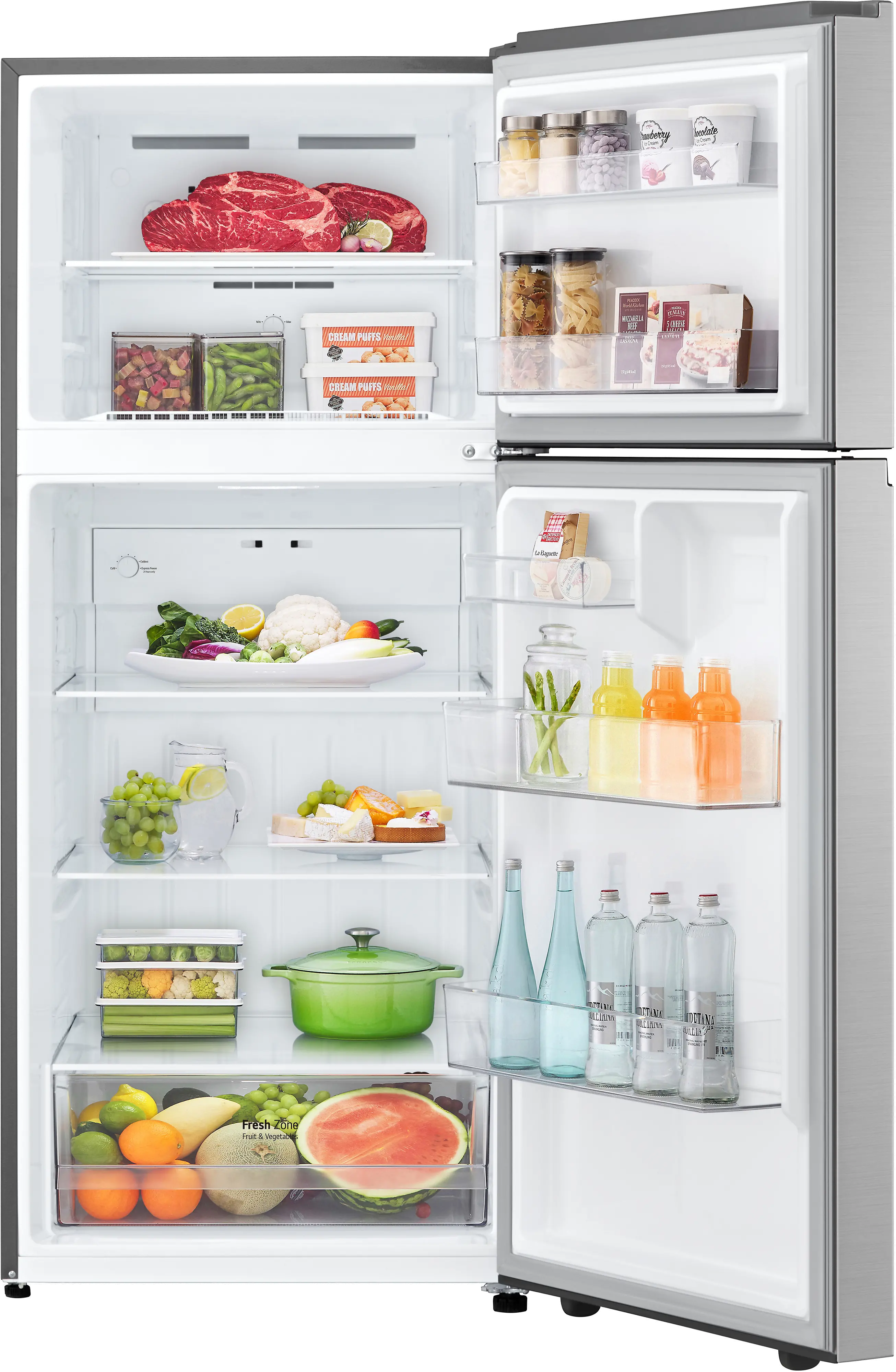 LT18S2100S LG 17.5 Cu Ft Top Mount Garage-Ready Refrigerator - Stainless Steel-4