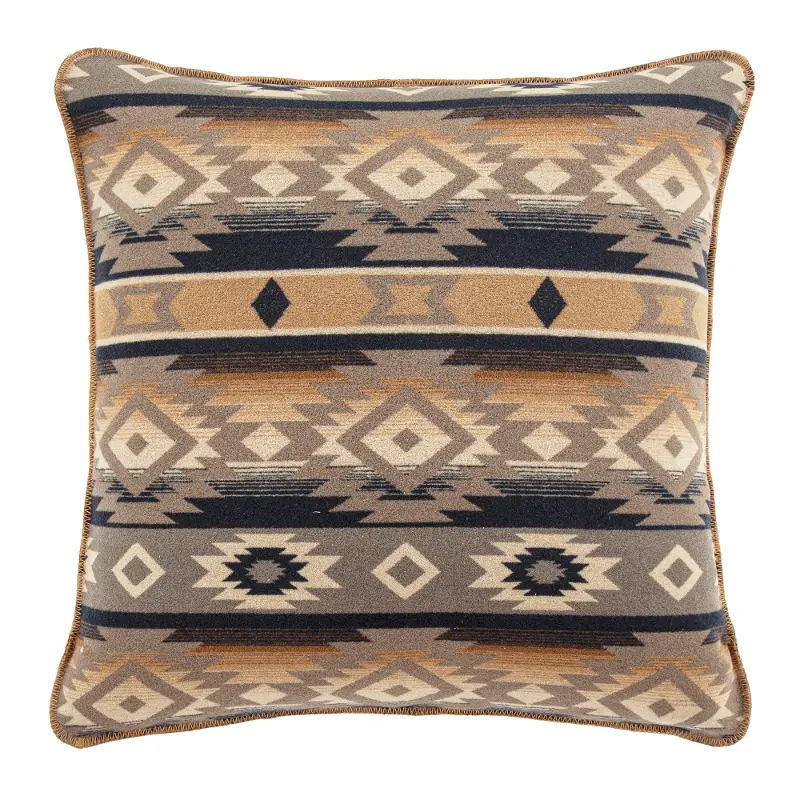 Taos Brown Wool Blend Accent Pillow