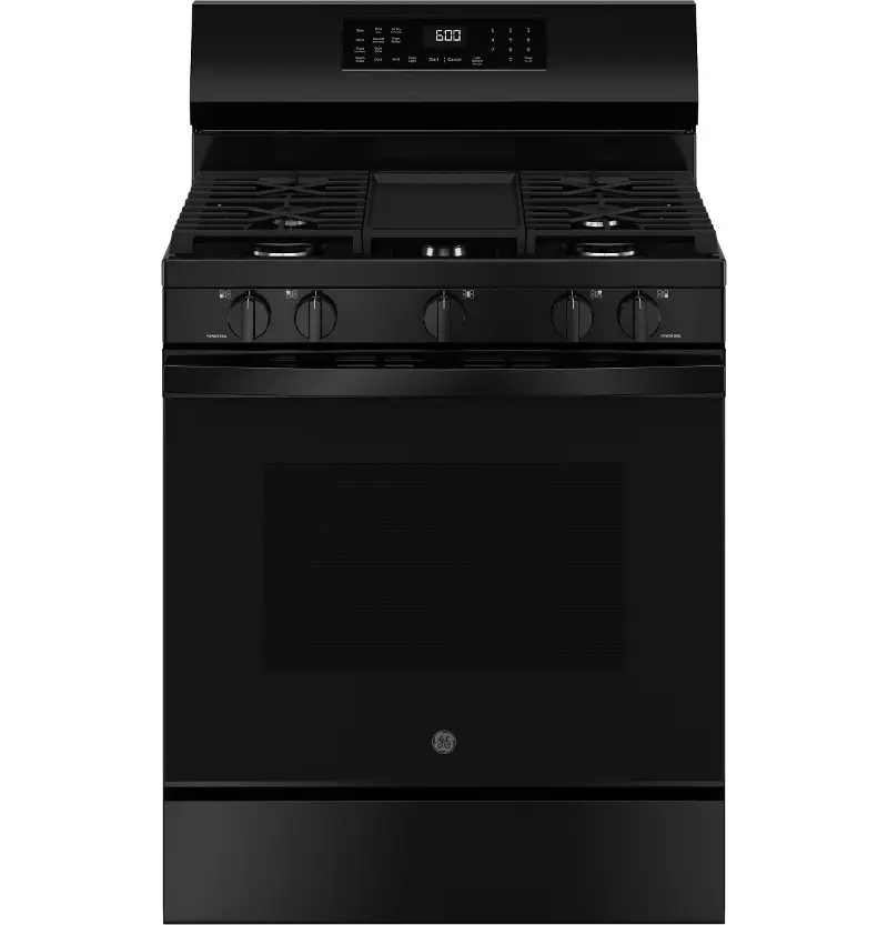 GE 5.3 Cu Ft Single Oven Gas Range - Black