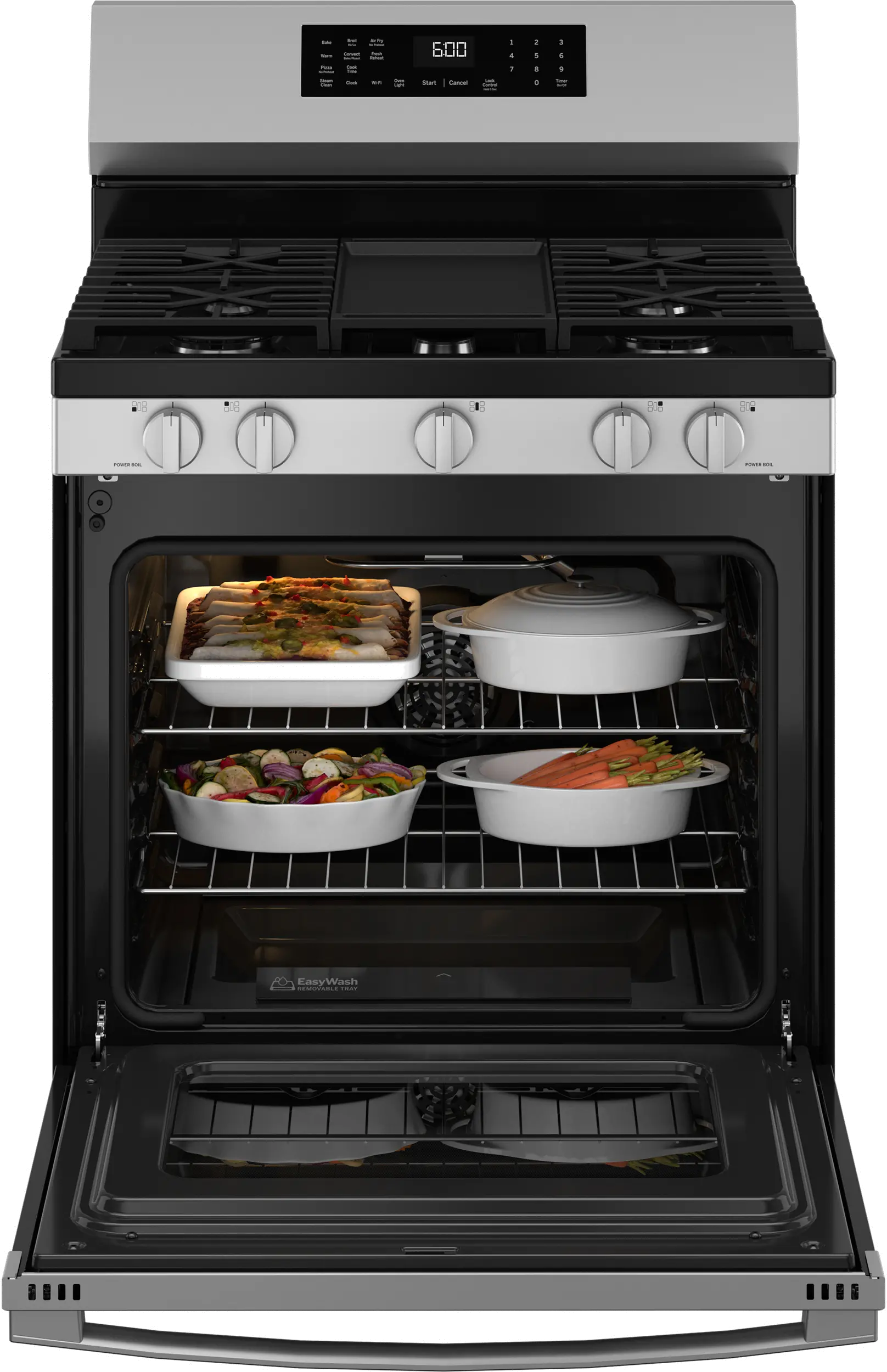 GGF600AVSS-OLD GE 5.3 Cu Ft Single Oven Convection Gas Range - Stainless Steel-11