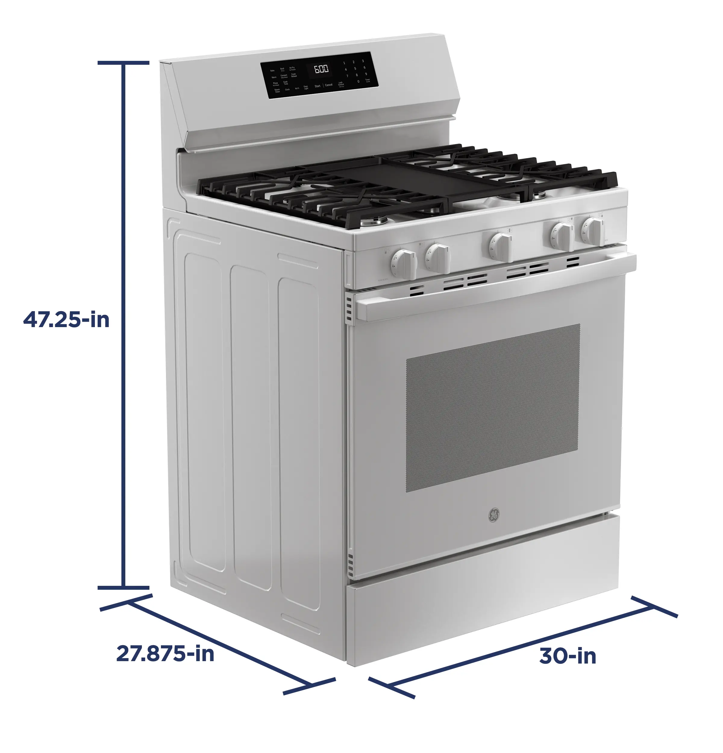 GGF600AVWW GE 5.3 Cu Ft Single Oven Convection Gas Range - White-4