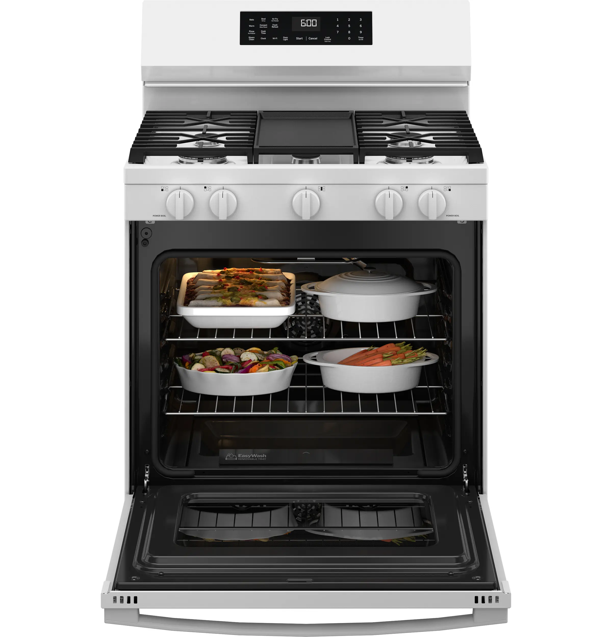 GGF600AVWW GE 5.3 Cu Ft Single Oven Convection Gas Range - White-7