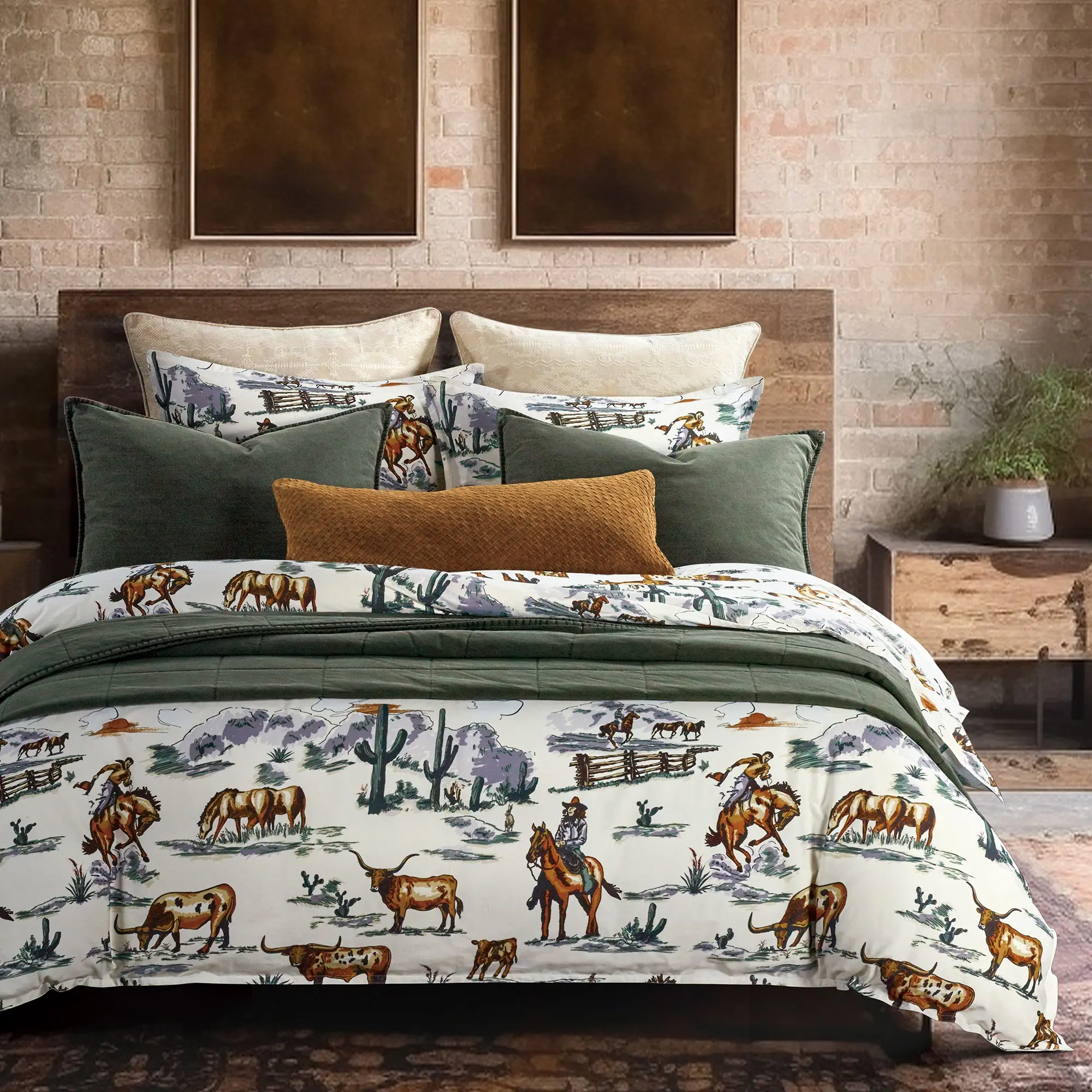 Ranch Life Queen Comforter Three-Piece Set-1