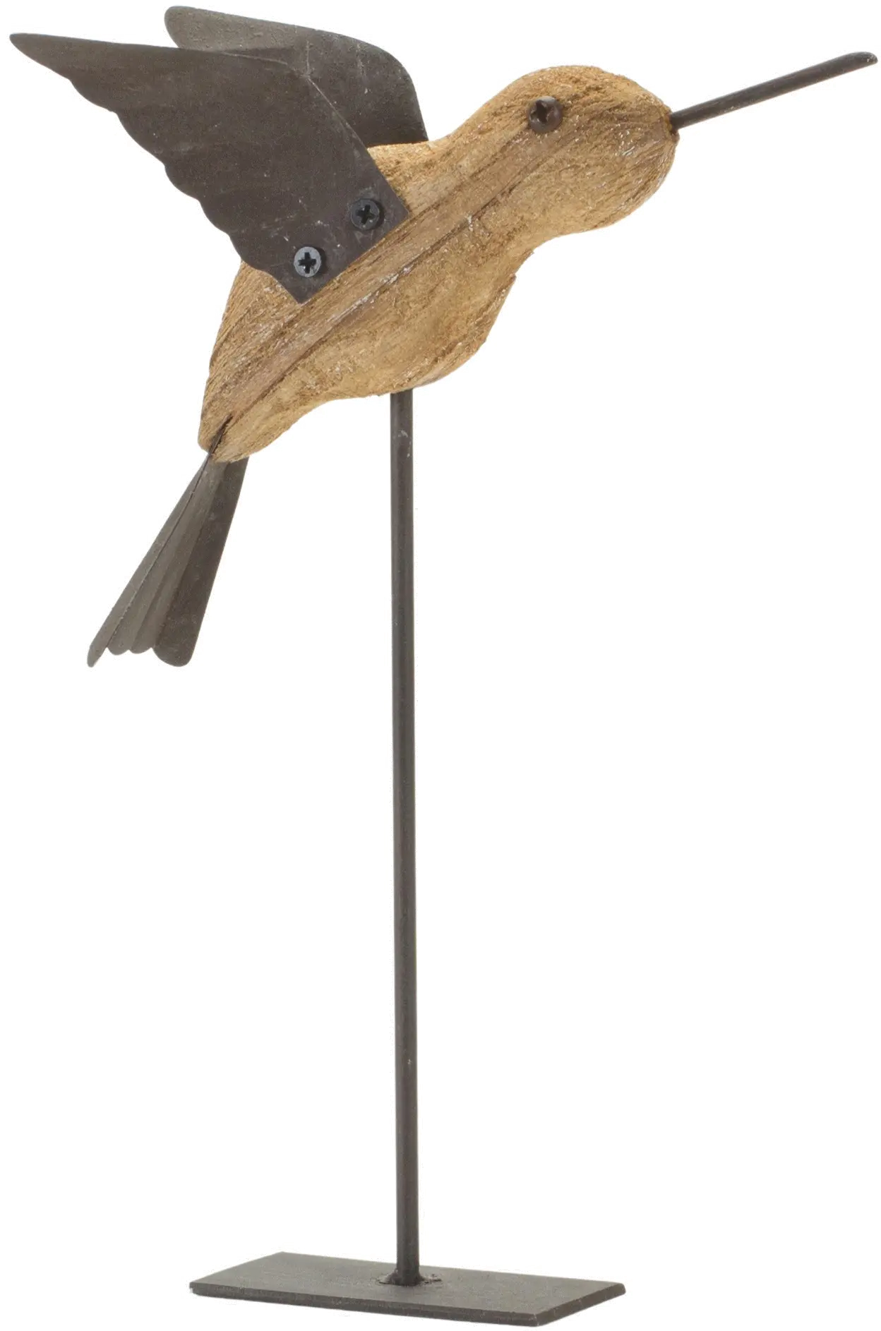 Large Wood and Iron Bird Decor-2
