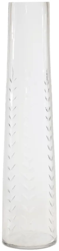 11 Inch White Glass Vase
