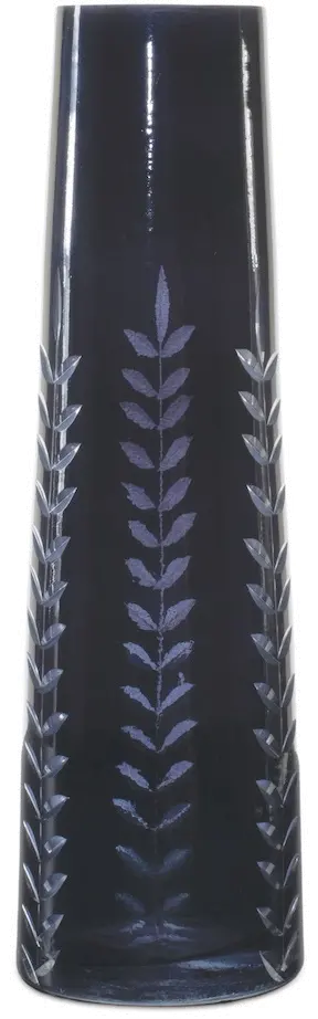 9 Inch Black Glass Vase-1