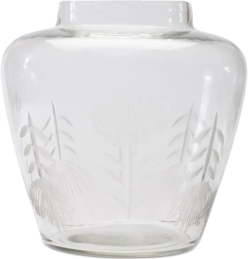 6.5 Inch White Glass Vase-1