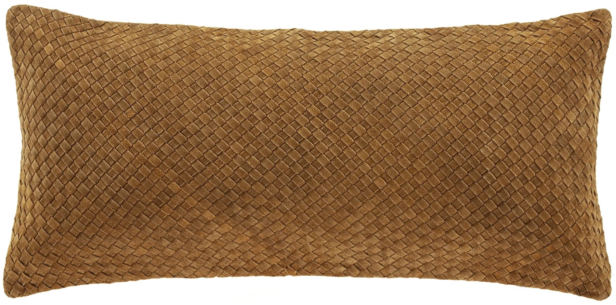 Woven Suede and Basket Weave Pillow-1
