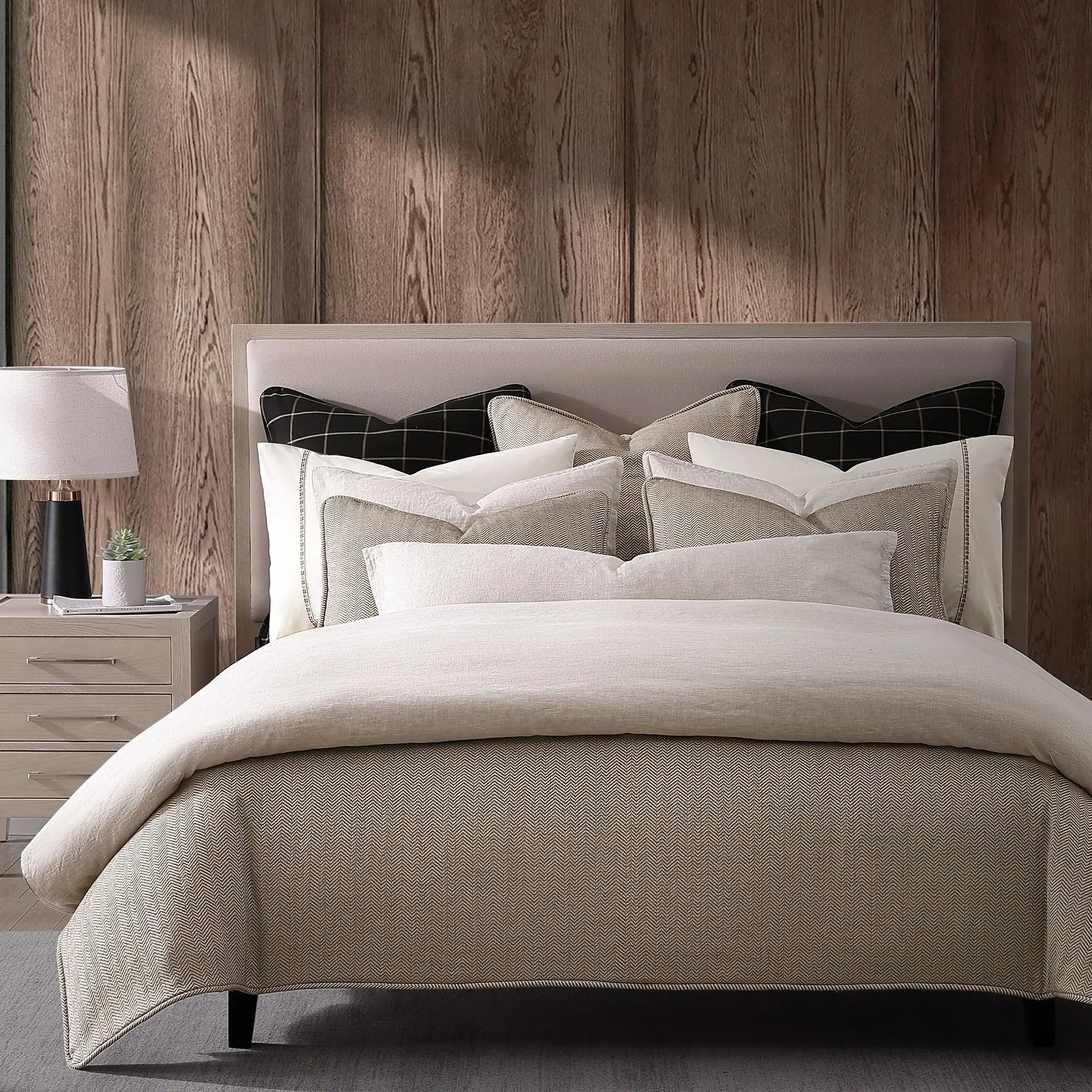 Chenille Herringbone 3 Piece King Comforter Set-1