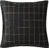 Windowpane 27  Black Plaid Euro Sham