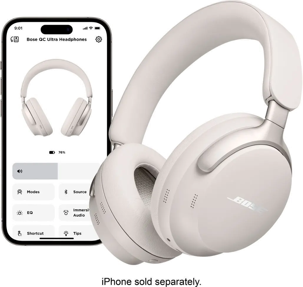 880066-0200 Bose QuietComfort Ultra Wireless Noise Canceling Over-Ear Headphones - White Smoke-7