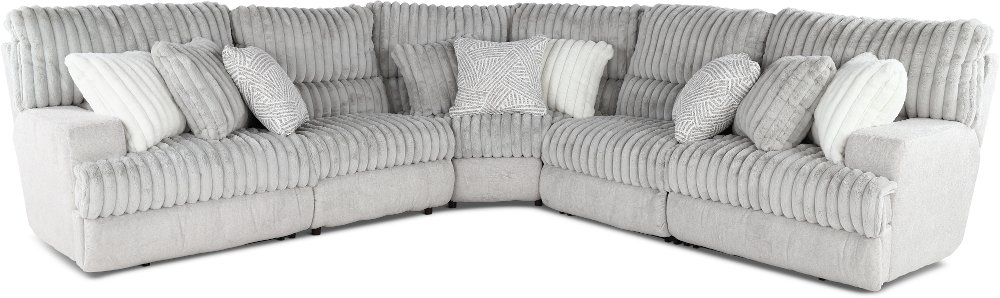 Abraxas Gray 5 Piece Power Reclining Sectional