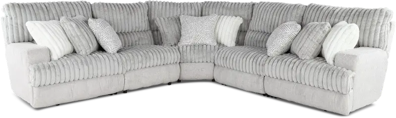 Abraxas Gray 5 Piece Power Reclining Sectional