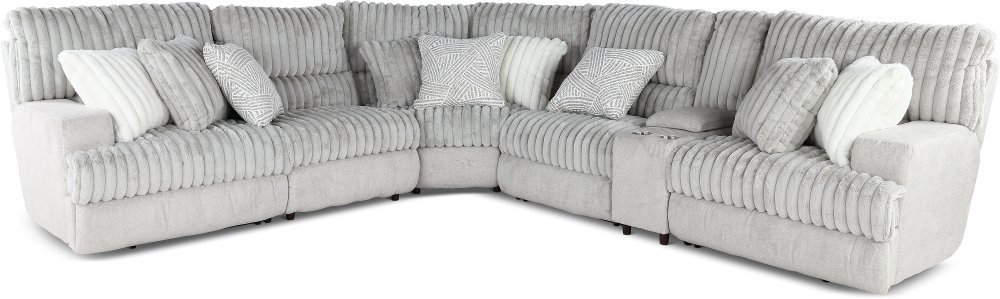 Abraxas Gray 6 Piece Power Reclining Sectional