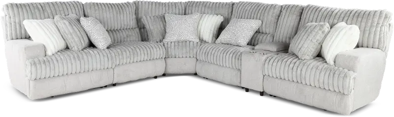 Abraxas Gray 6 Piece Power Reclining Sectional