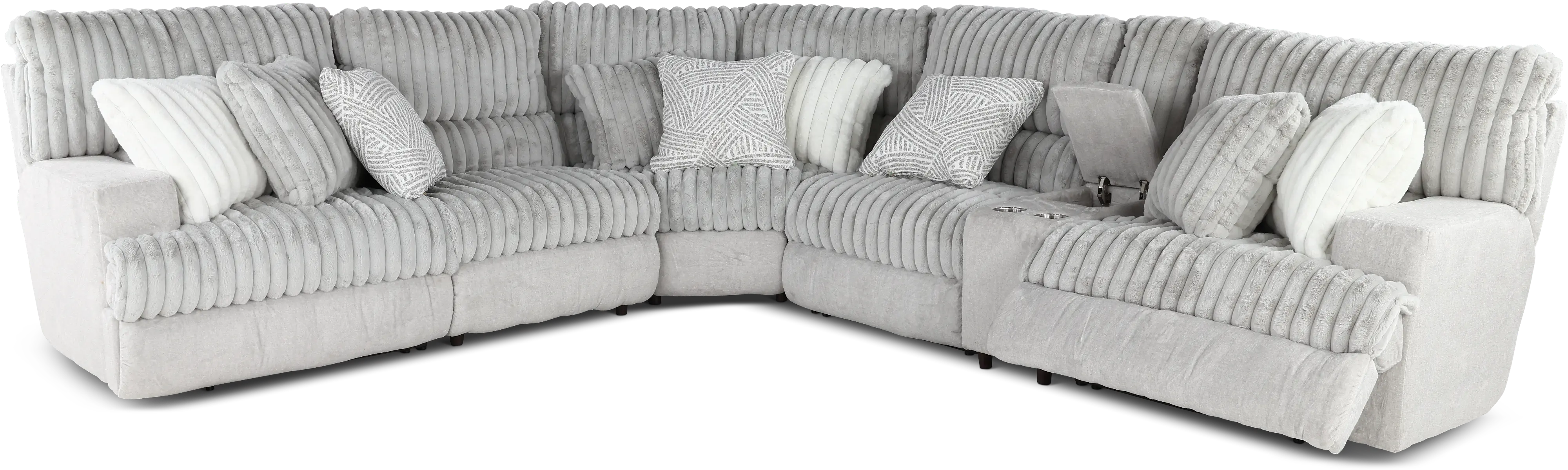6PC/PWR/ABRAXAS/MNST Abraxas Gray 6 Piece Power Reclining Sectional-4