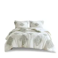 Tahli White Queen 3-Piece Comforter Set