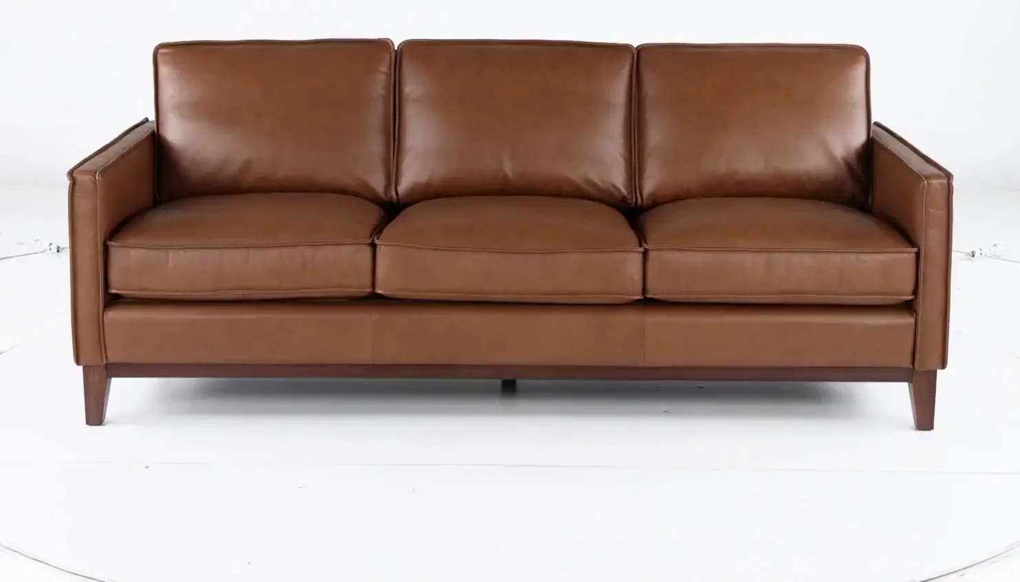 Weston Brown Leather Sofa-5