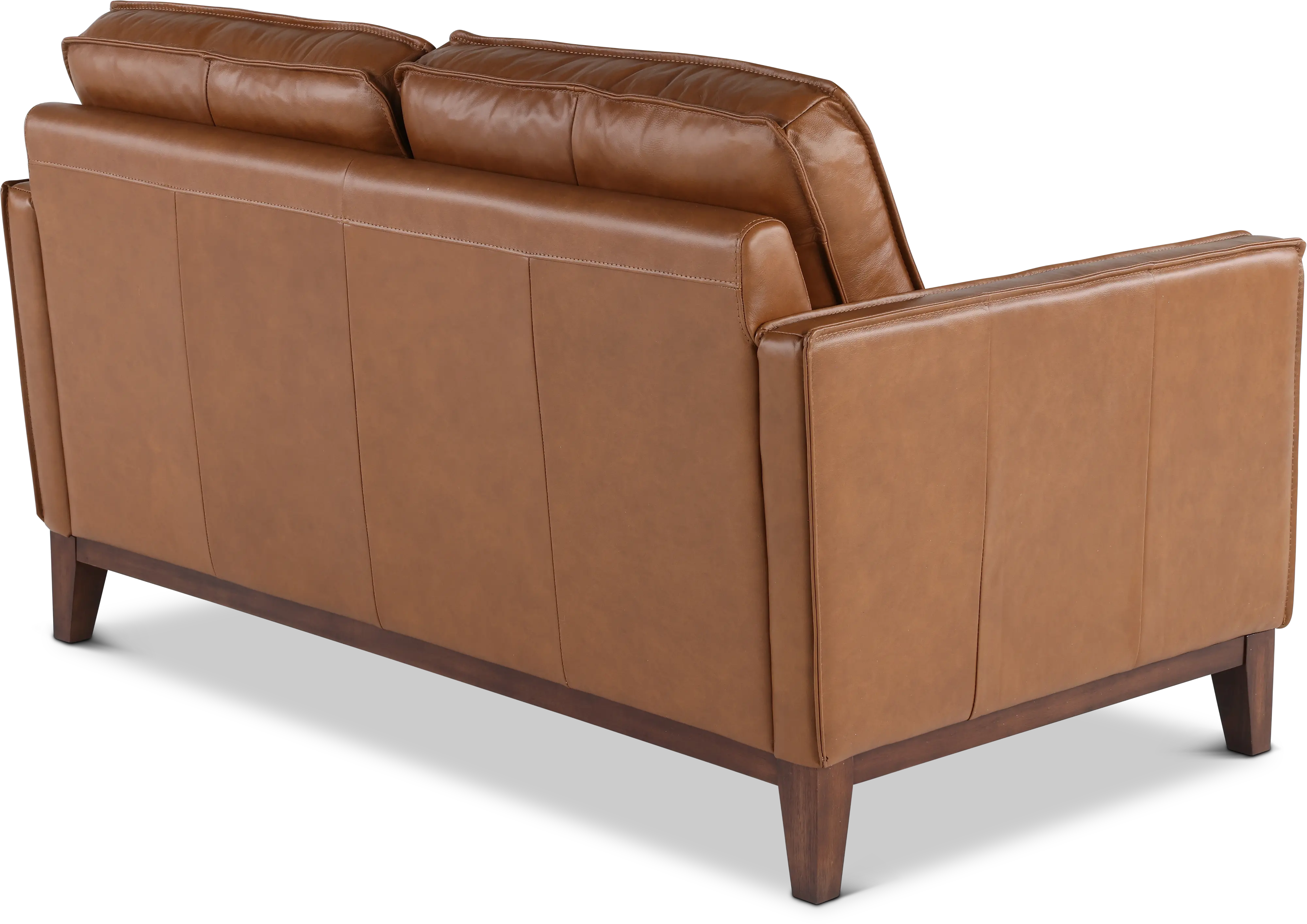 Weston Brown Leather Loveseat-6