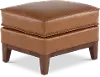 Weston Brown Leather Ottoman