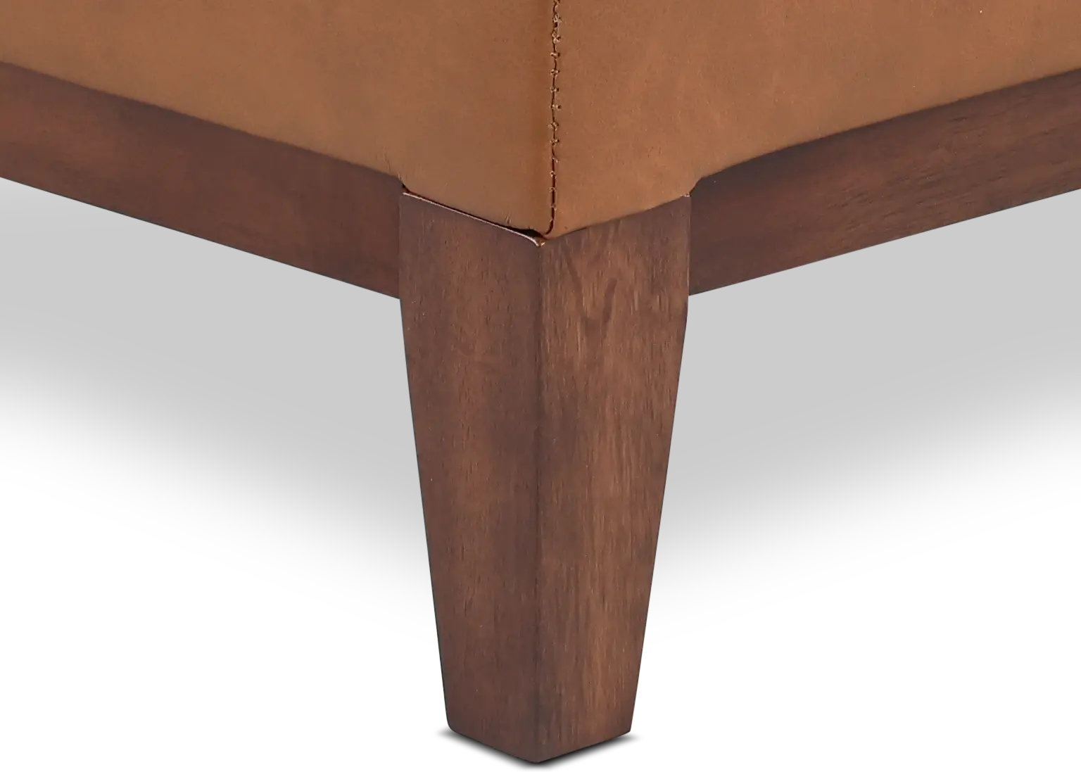 Weston Brown Leather Ottoman-2