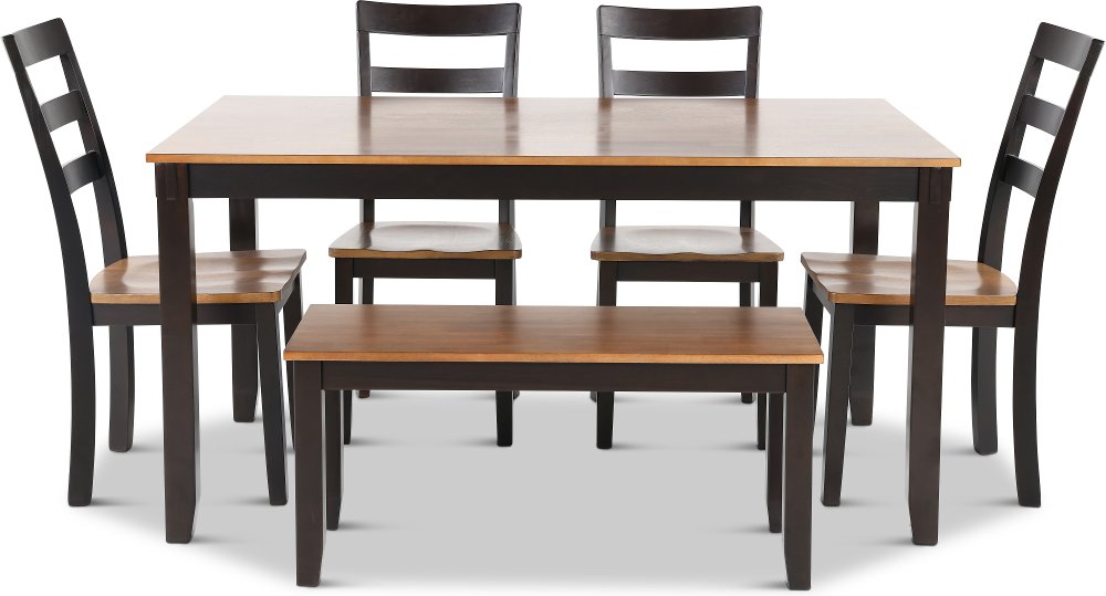 Sturlay Brown and Natural 6 Piece Dining Set