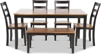 Sturlay Brown and Natural 6 Piece Dining Set