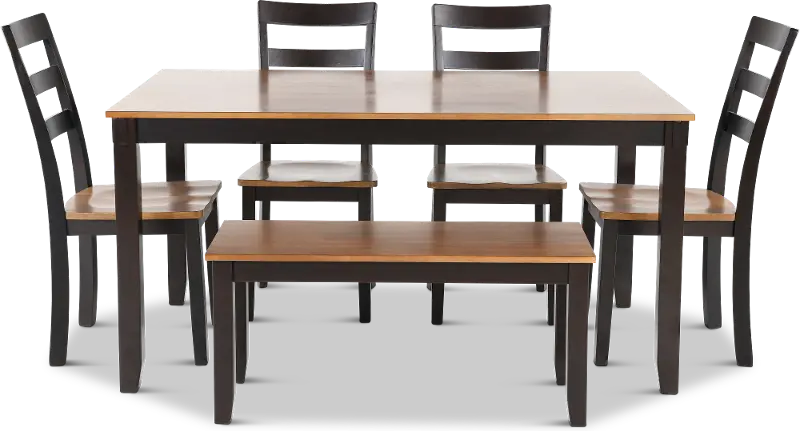 Sturlay Brown and Natural 6 Piece Dining Set