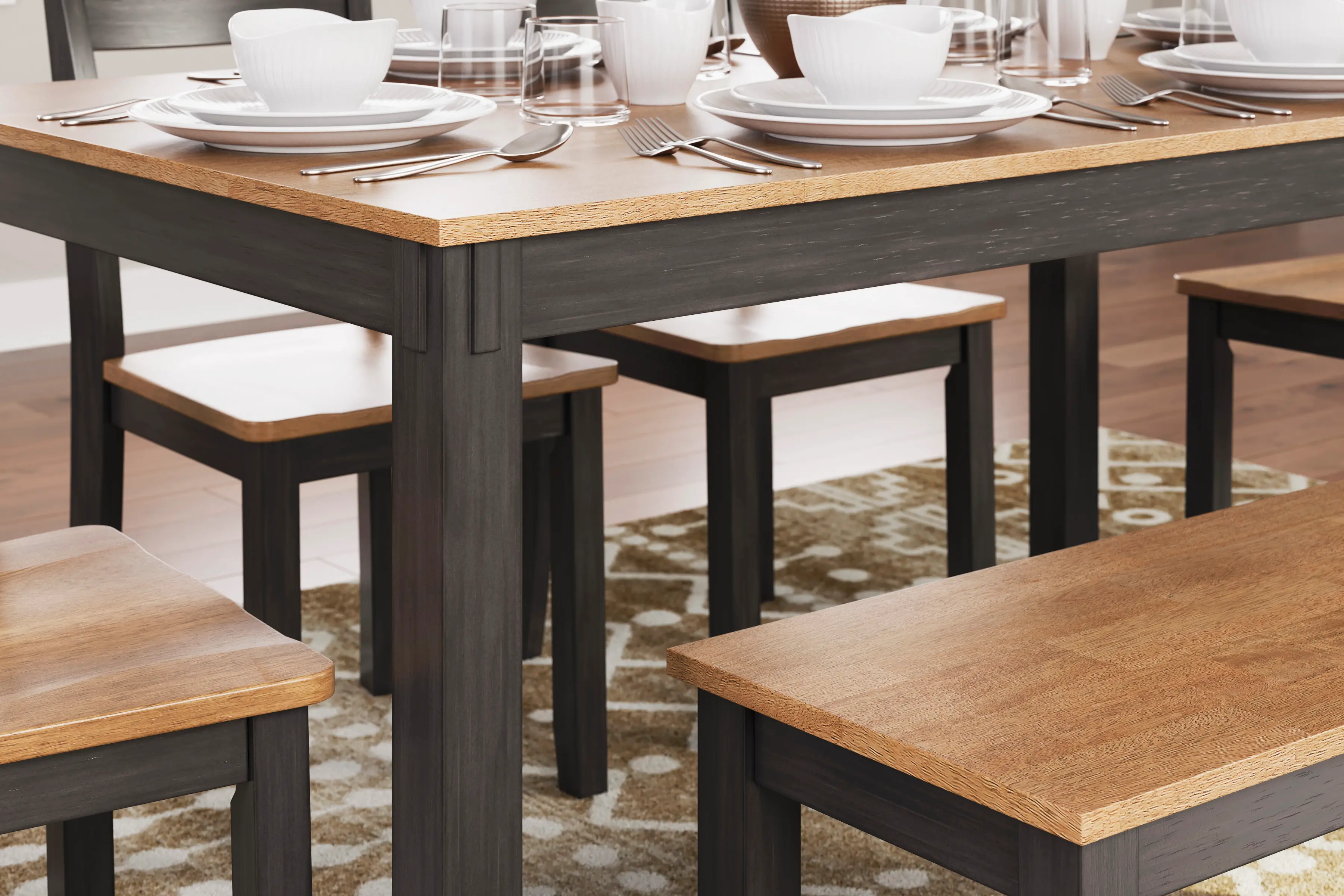 Sturlay Brown and Natural 6 Piece Dining Set-8