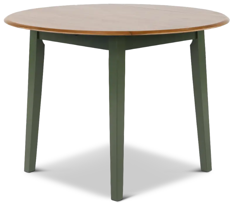 Landocken Natural and Green Drop Leaf Dining Table