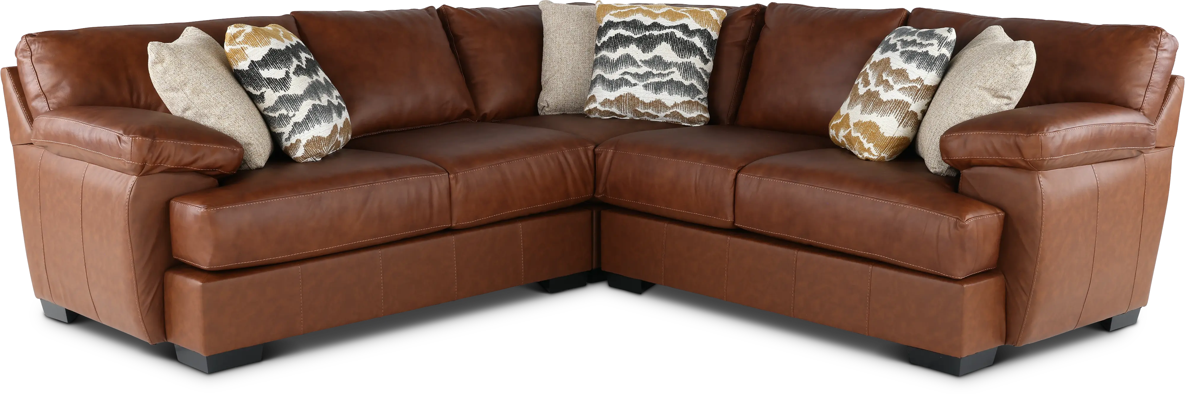 3PC/CODY/WINNRBUCK Cody Brown Leather-Match 3 Piece Sectional-1