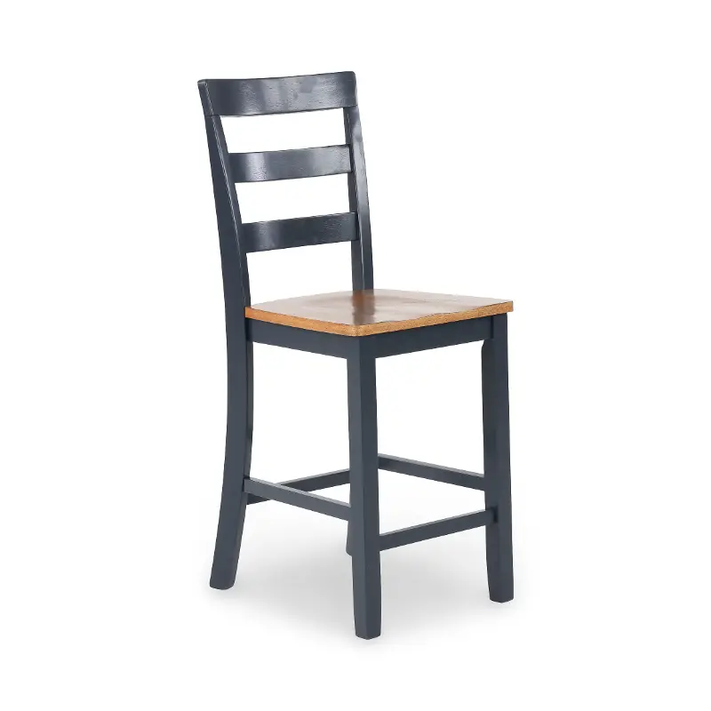 Cadmori Blue and Natural Counter Height Stool