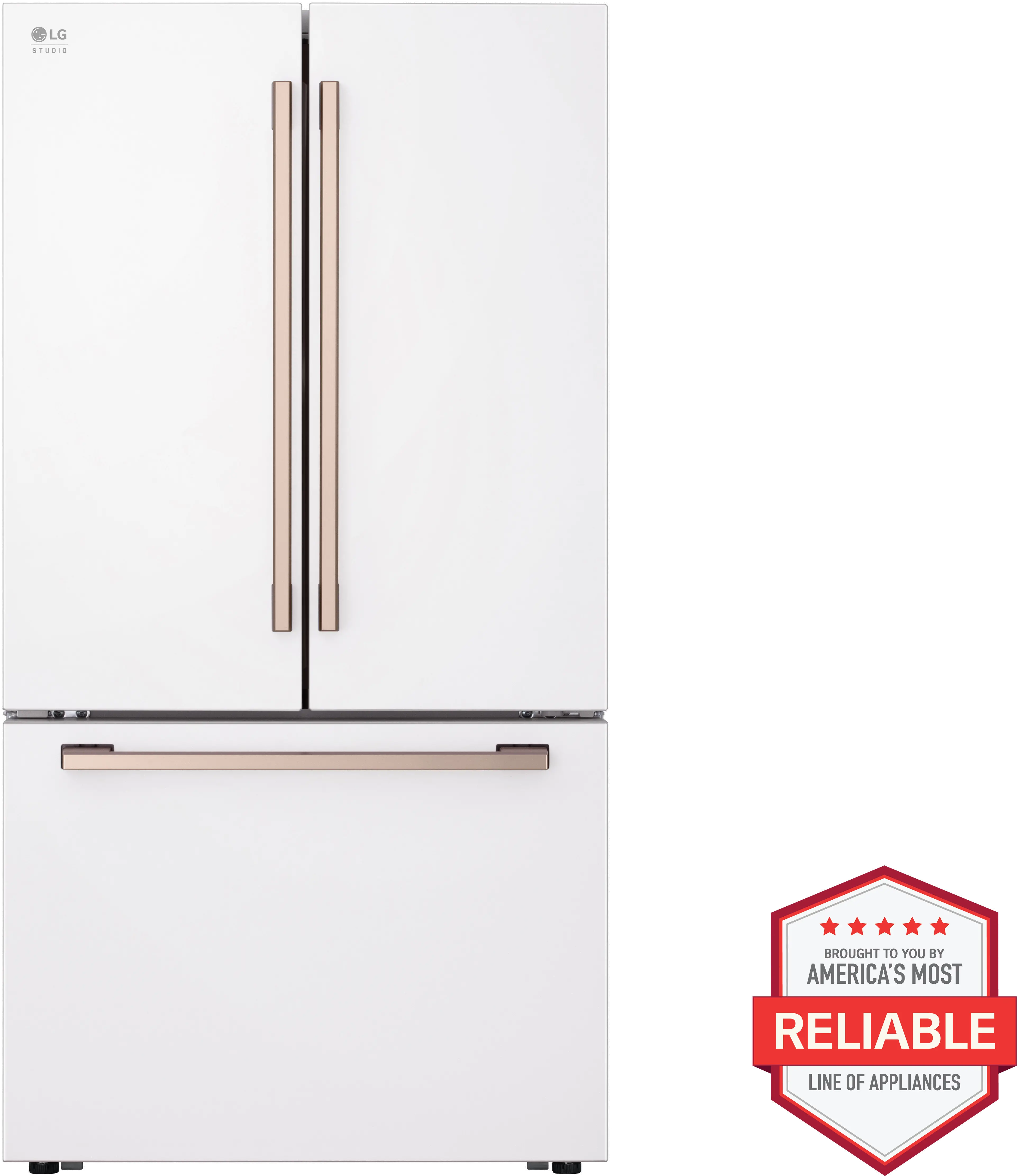 SRFB27W3-USENEWSKU LG STUDIO 27 Cu Ft Smart French Door Refrigerator - Counter Depth White-1