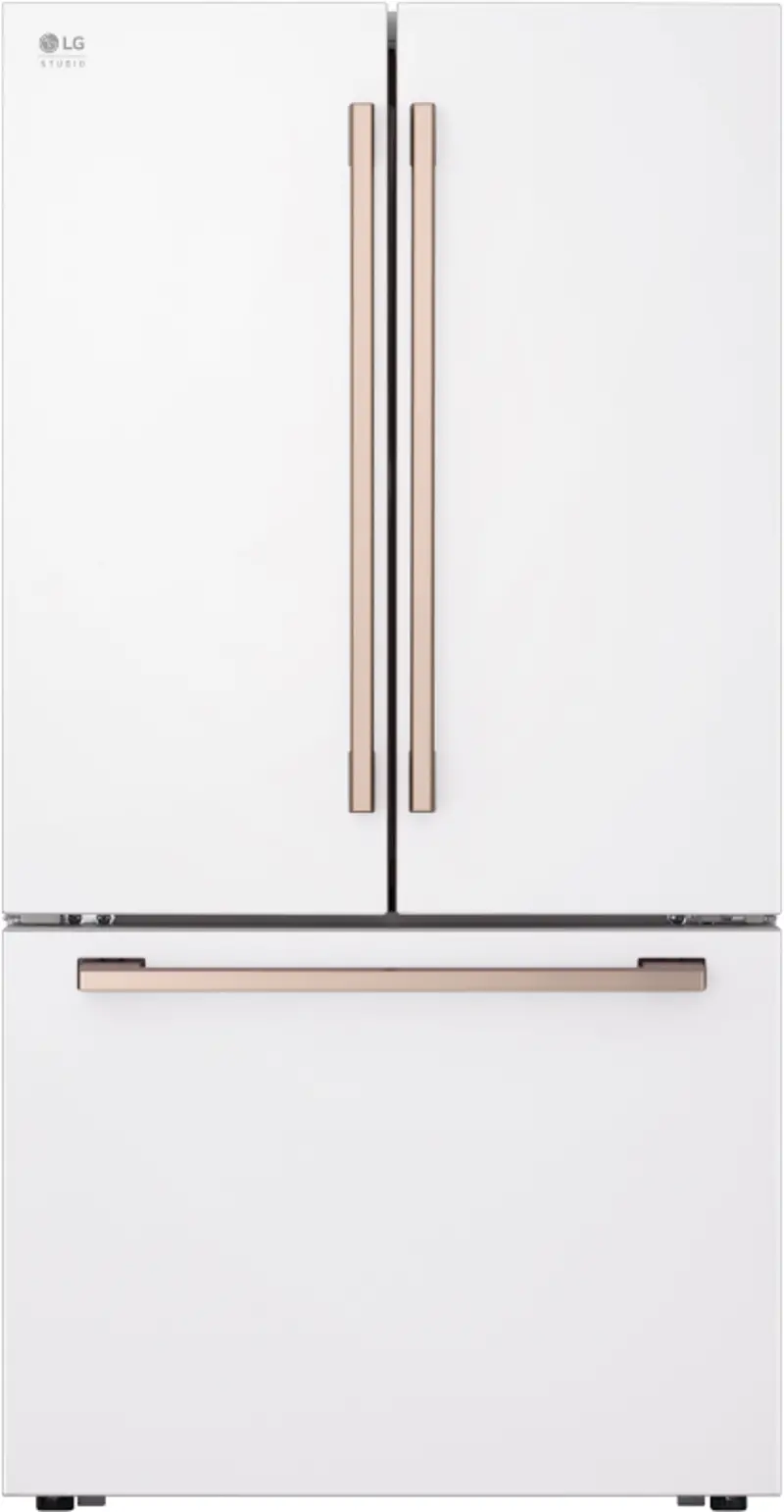 LG Studio 26.5 Cu Ft French Door Refrigerator - Counter Depth White