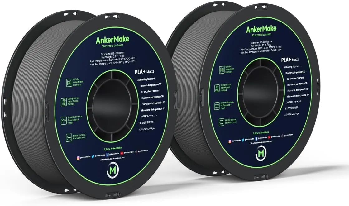 AnkerMake 3D Printer PLA Plus Filament (2-pack) - Grey-1