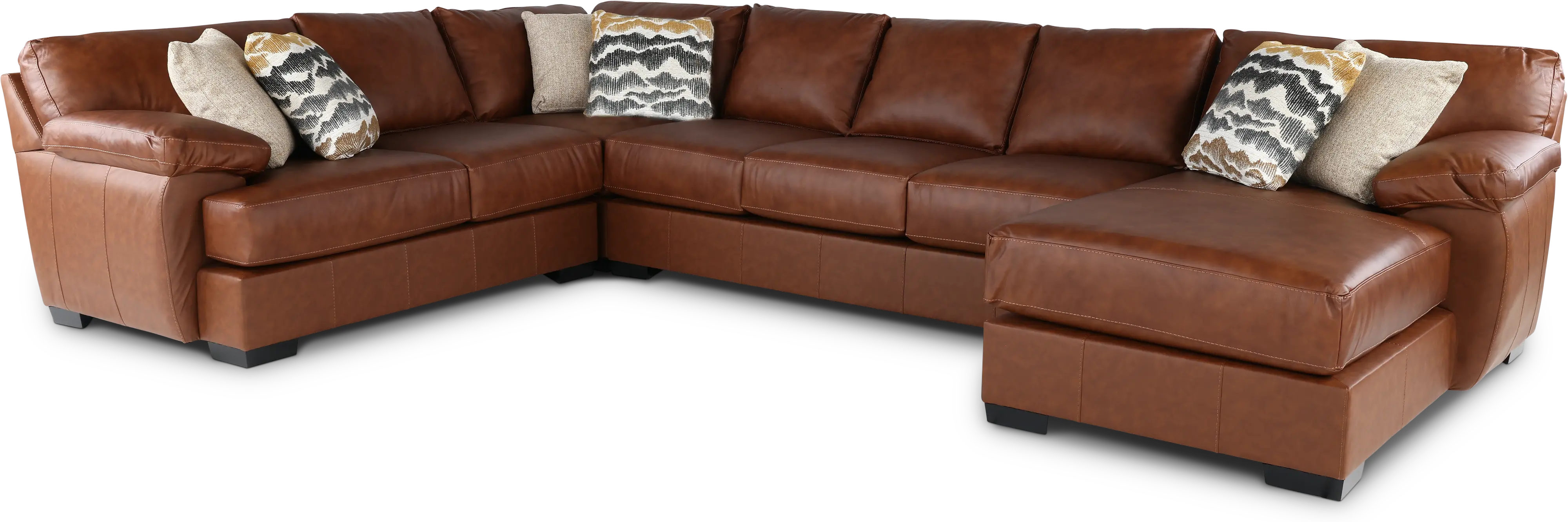 4PC/CODY/OPT3 Cody Brown Leather-Match 4 Piece Sectional-1