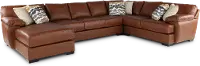 4PC/CODY/OPT4 Cody Brown Leather-Match 4 Piece Sectional